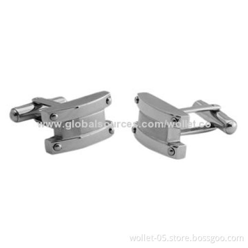 Men's Stainless Steel Cufflinks for Gifts, CE, SGS MarksNew